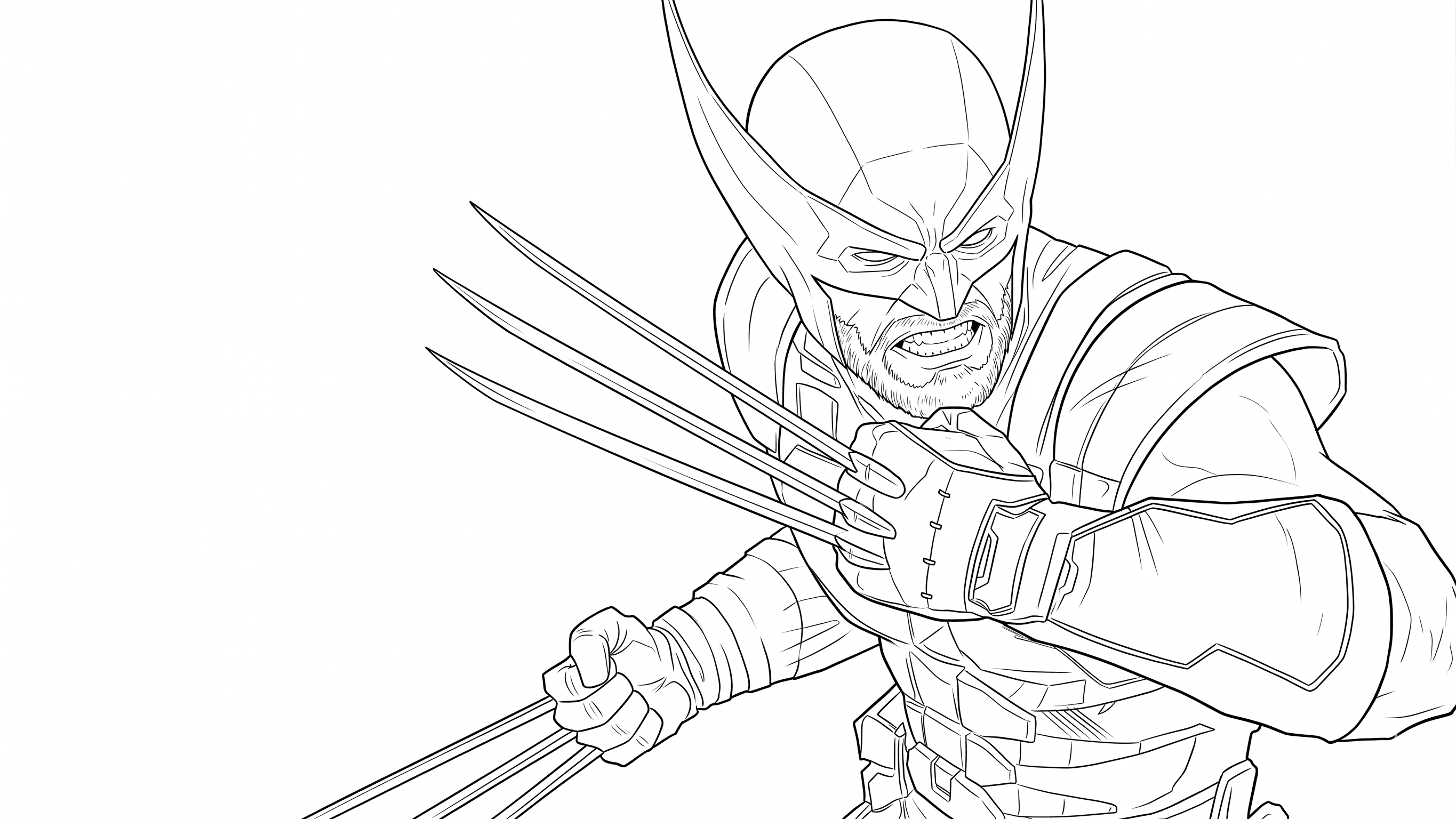 Wolverine Marvel para colorir
