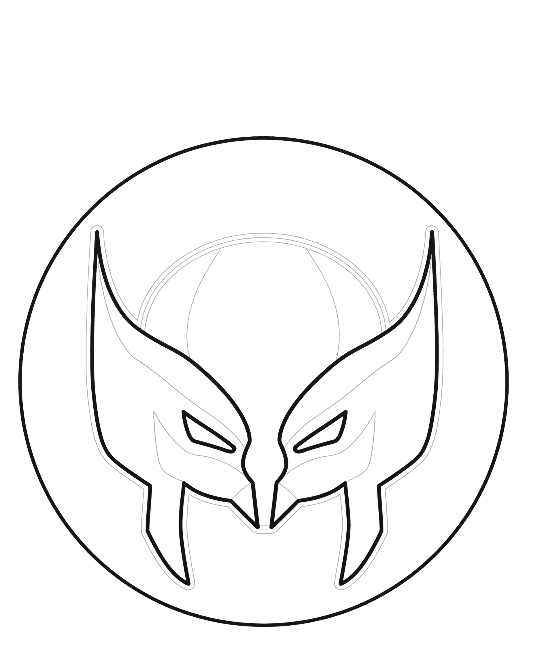 Símbolo do Wolverine para colorir