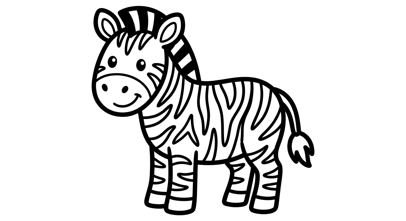 Zebra infantil para colorir