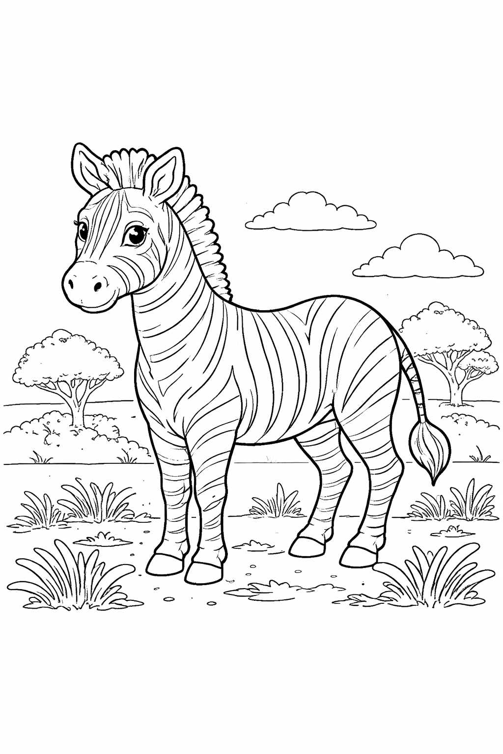 Zebra para colorir