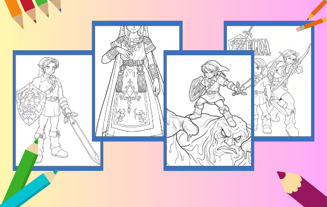 Zelda para Colorir