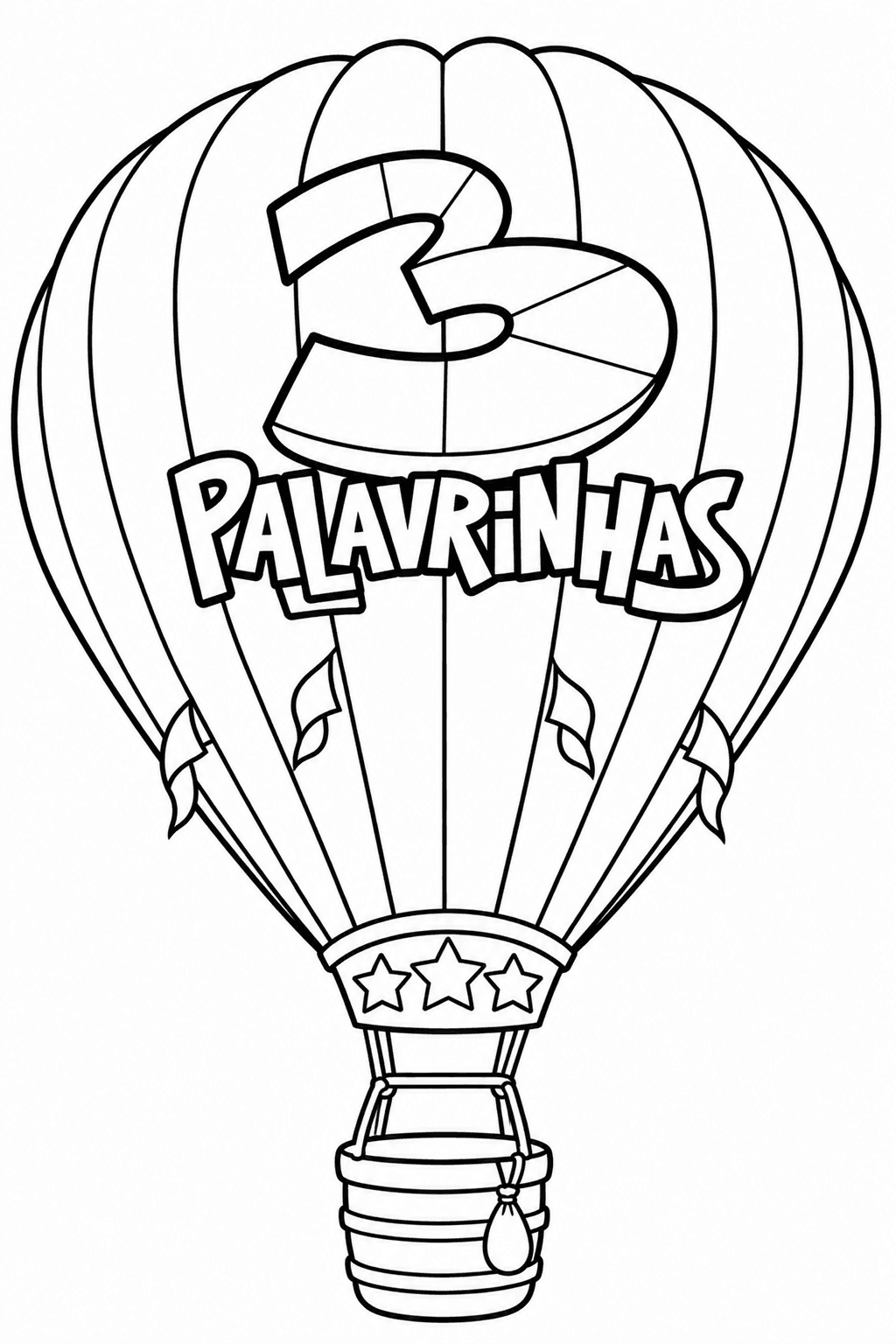 3 Palavrinhas com balão para colorir