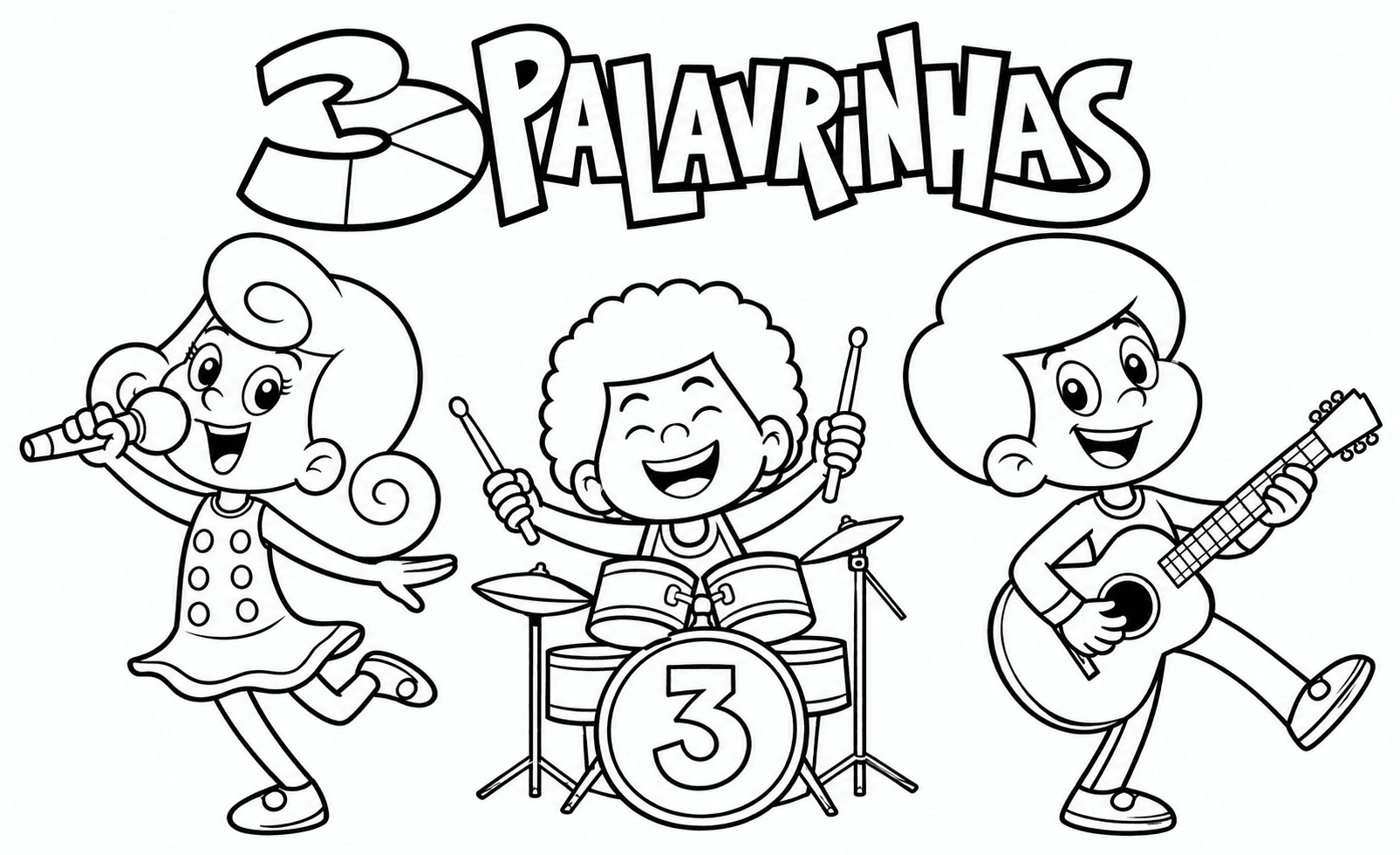 Banda 3 Palavrinhas para colorir