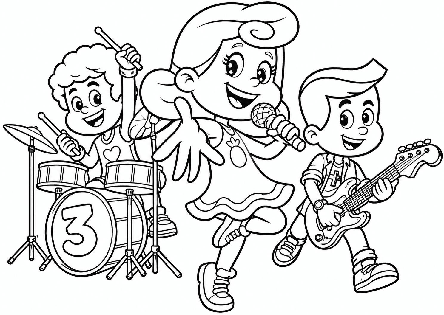 Show de 3 Palavrinhas para colorir