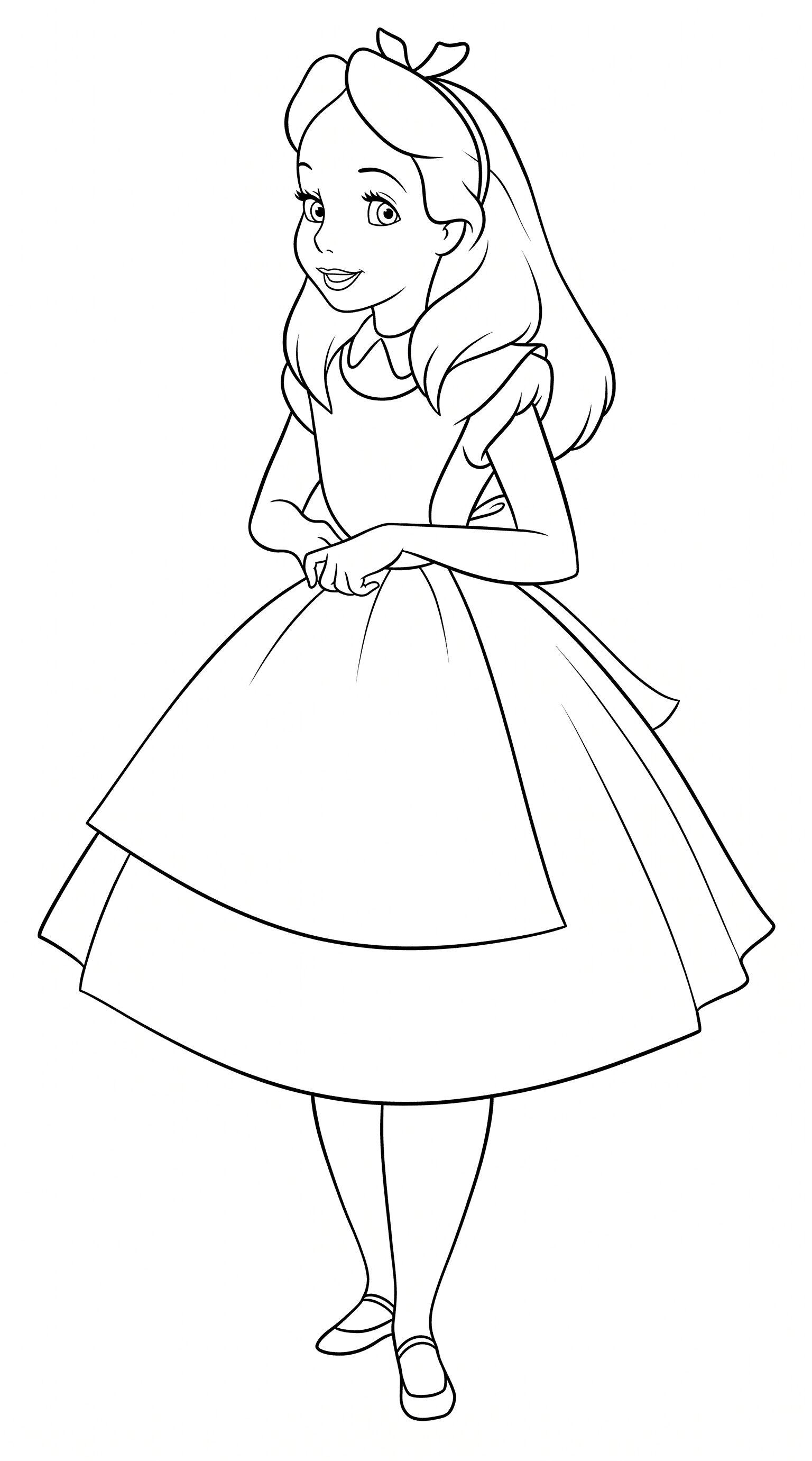 Alice no País das Maravilhas para colorir