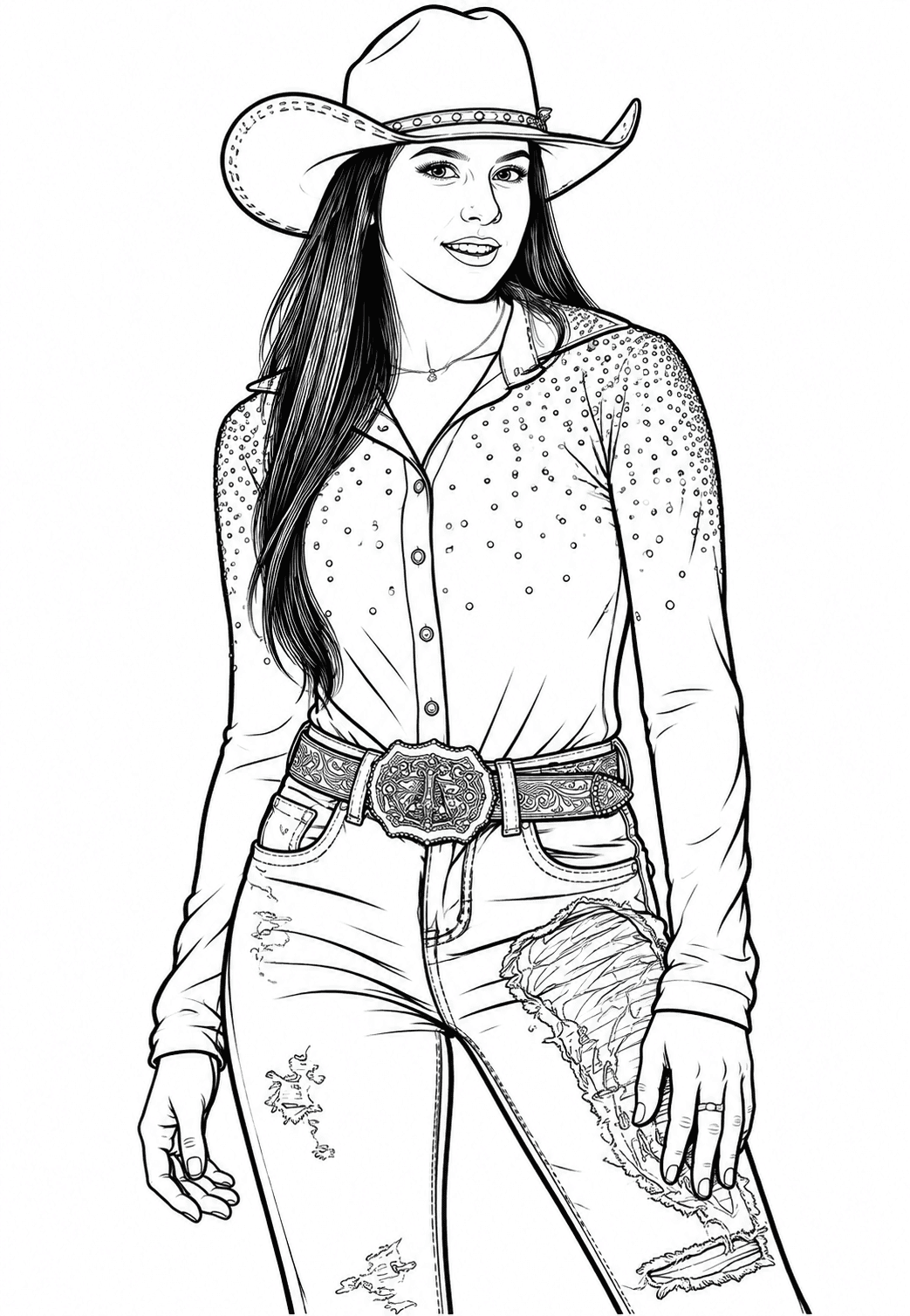 Ana Castela com camisa rosa para colorir