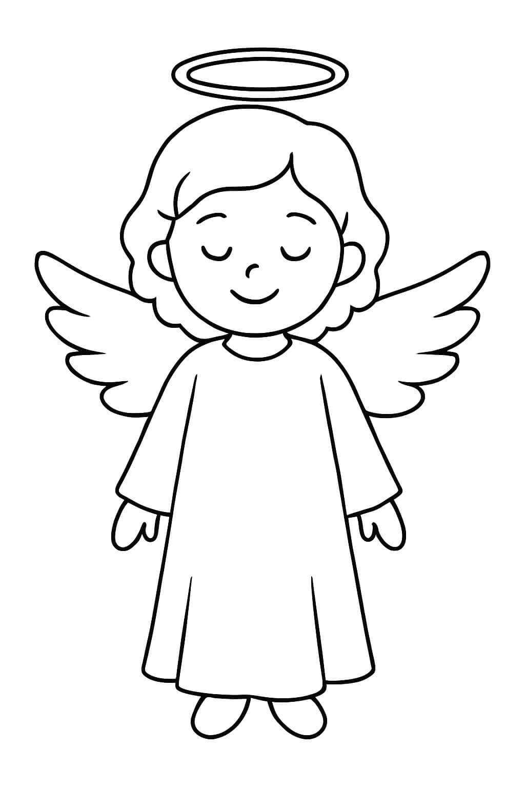 Anjo para colorir