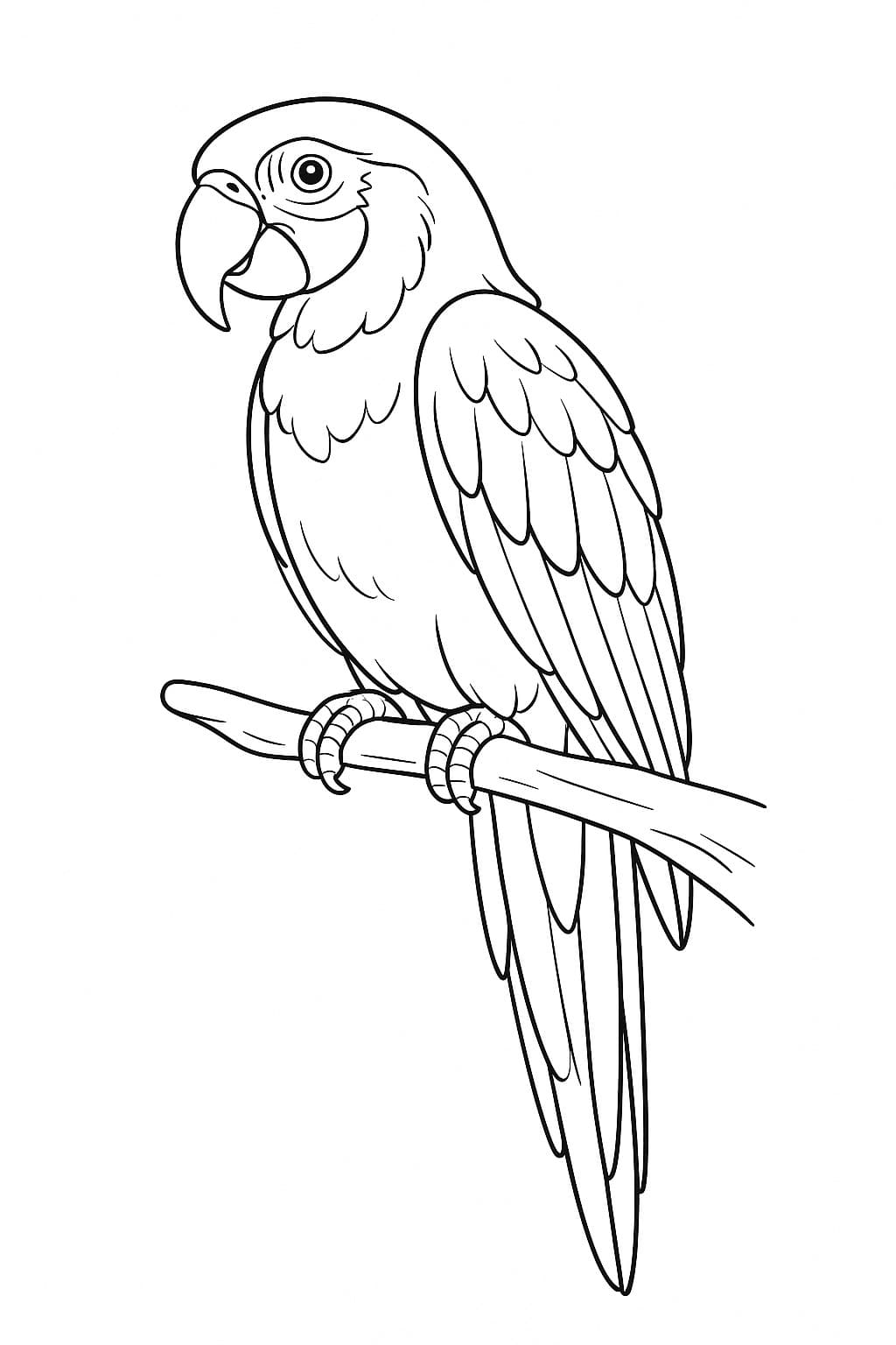 Arara para colorir