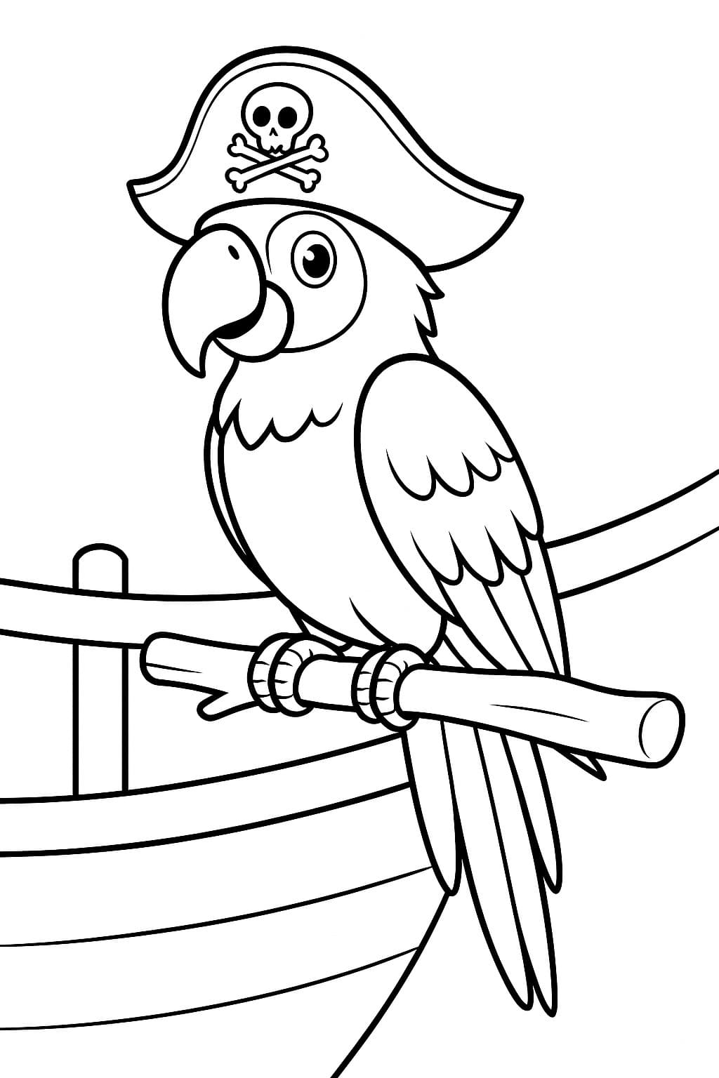 Arara pirata para colorir