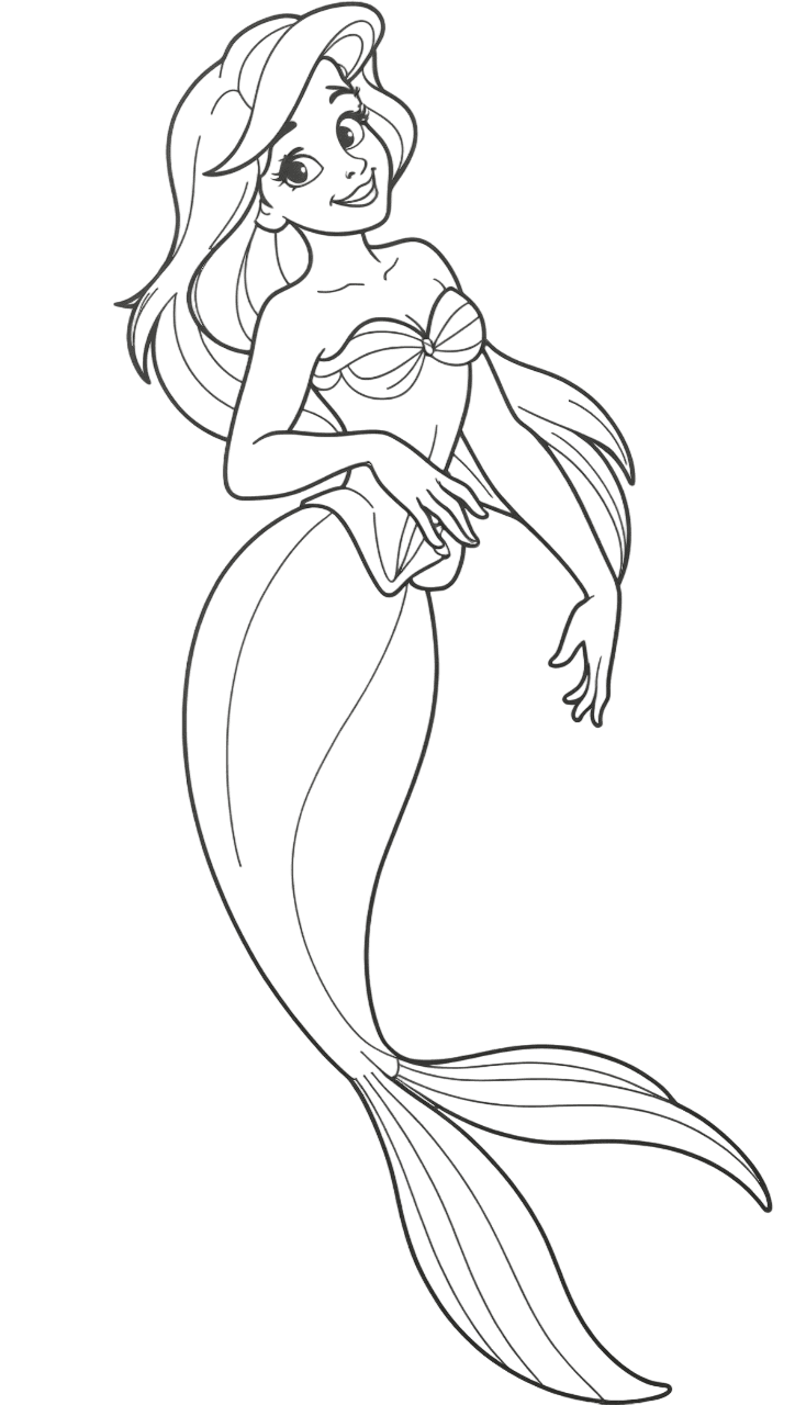 Ariel para colorir