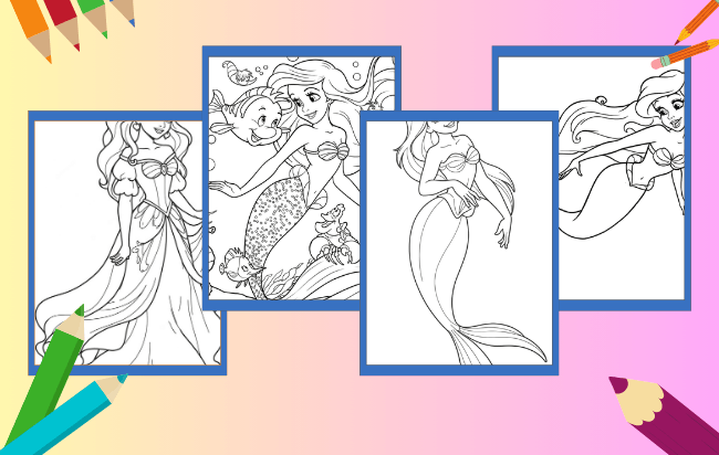 Ariel Para Colorir