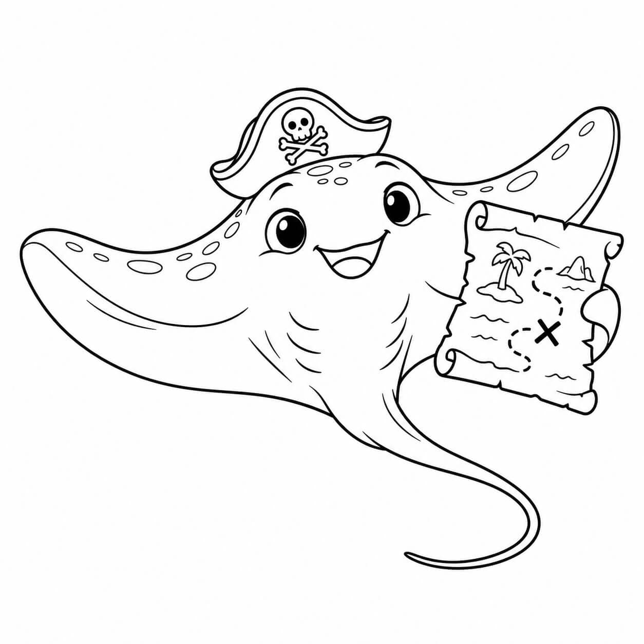 Arraia pirata para colorir