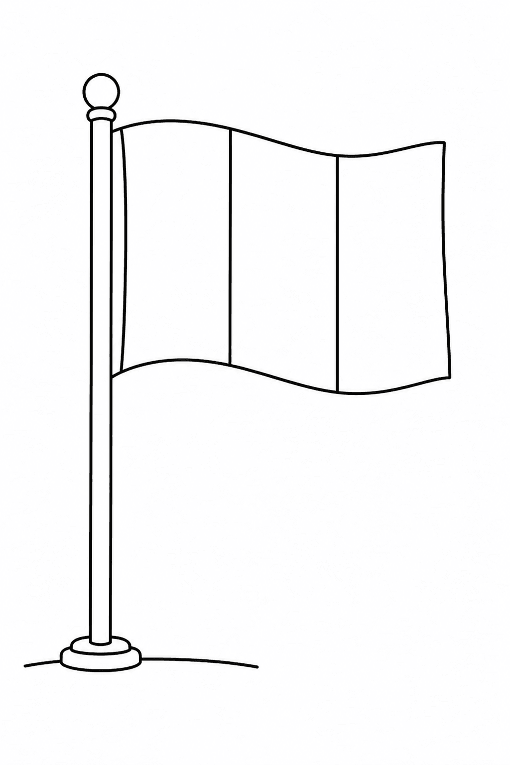 Bandeira da França para colorir