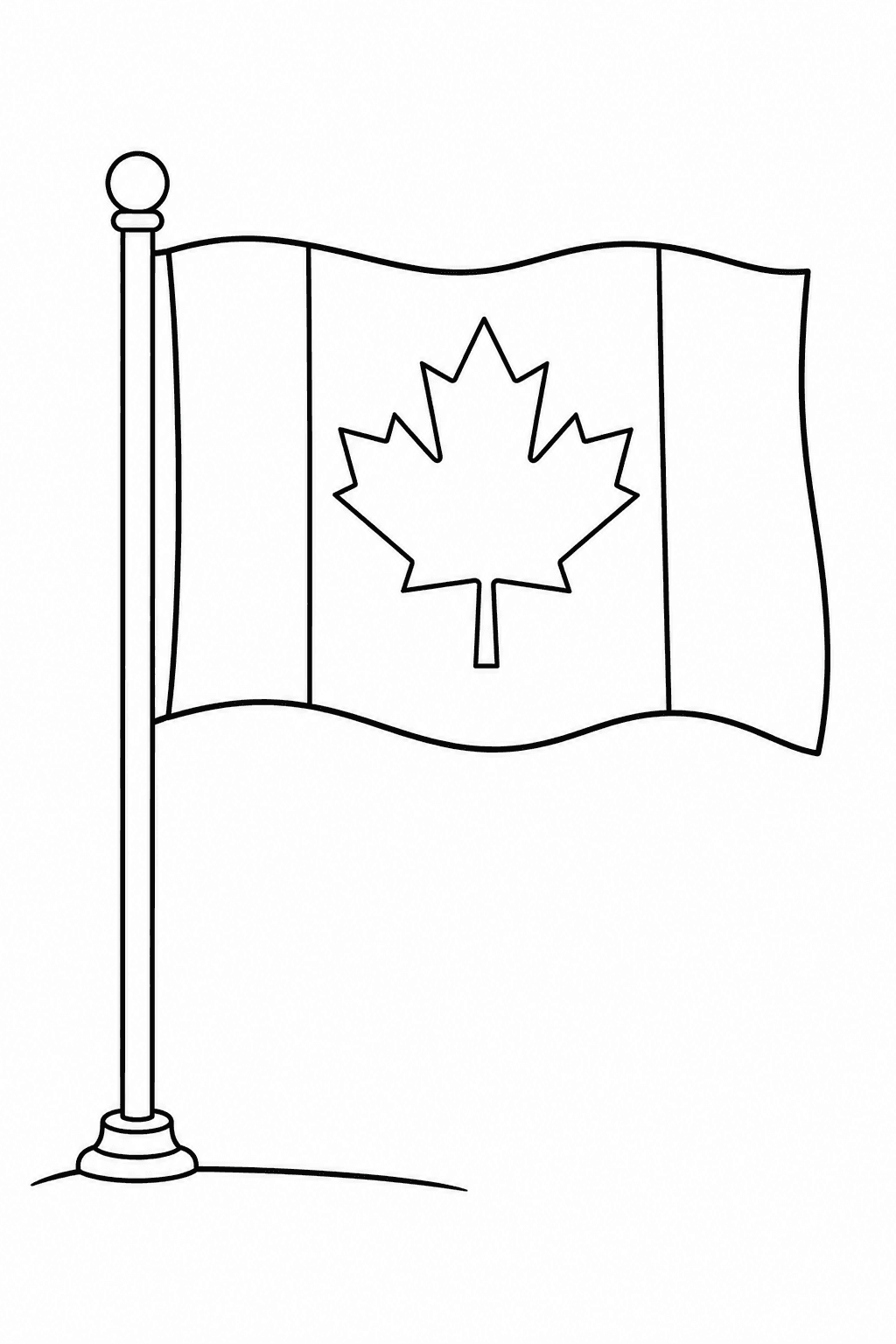 Bandeira do Canadá para colorir