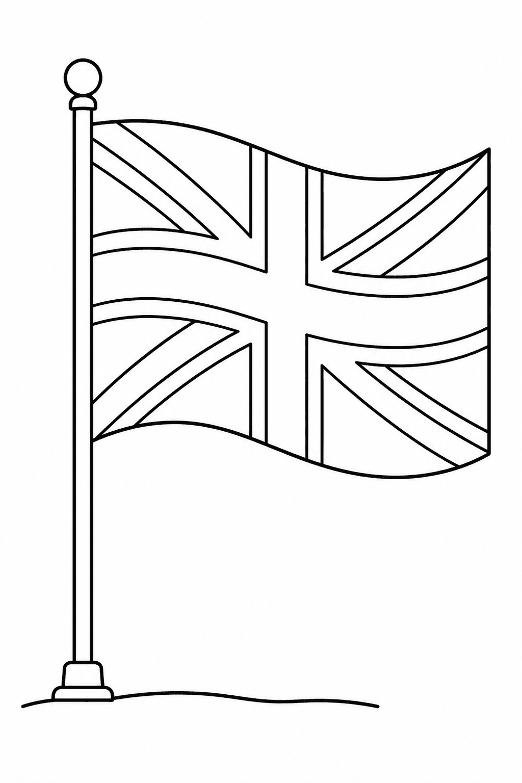 Bandeira do Reino Unido para colorir