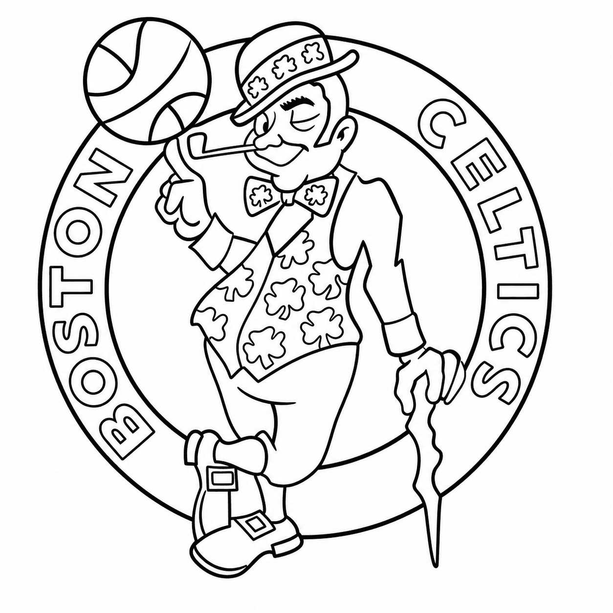 Logo do Boston Celtics para colorir