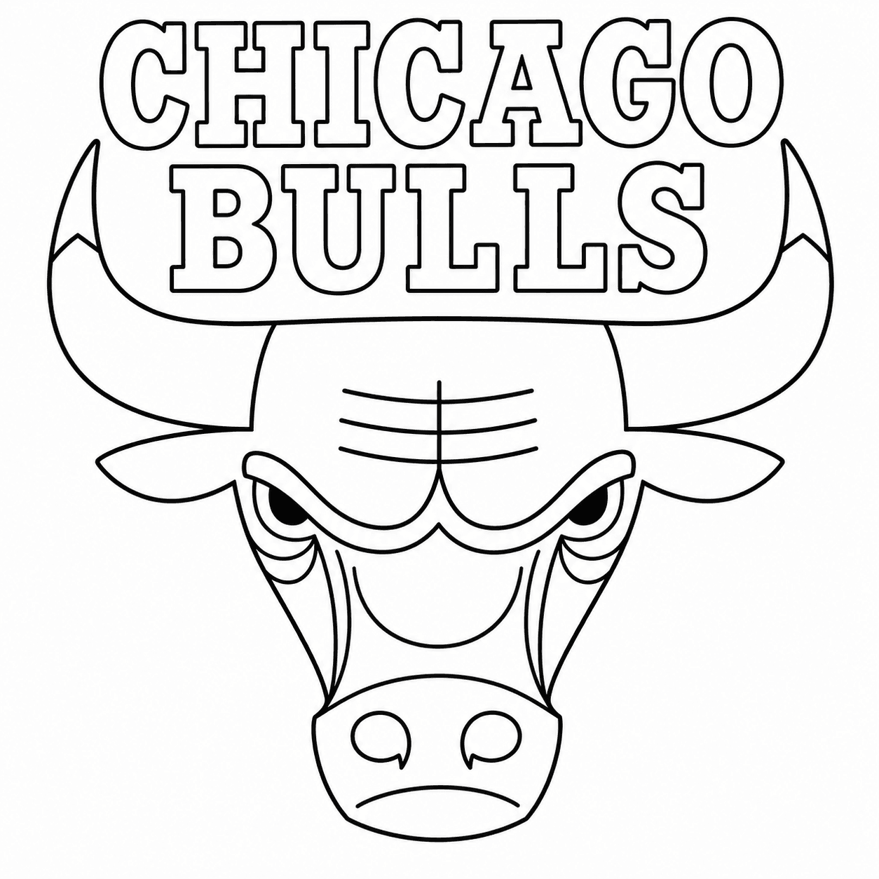 Logo do Chicago Bulls para colorir