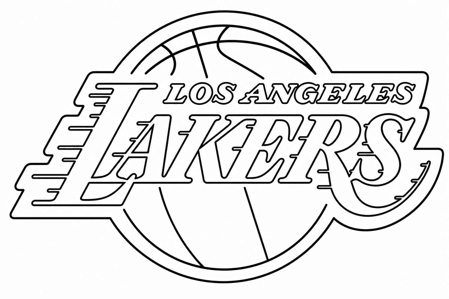 Logo do Los Angeles Lakers para colorir