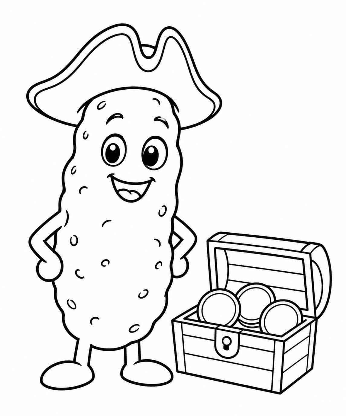 Batata pirata para colorir