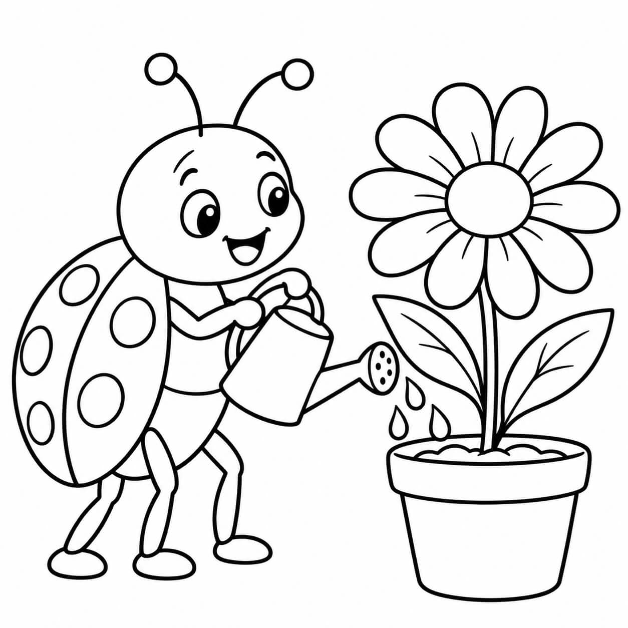 Besouro jardineiro para colorir