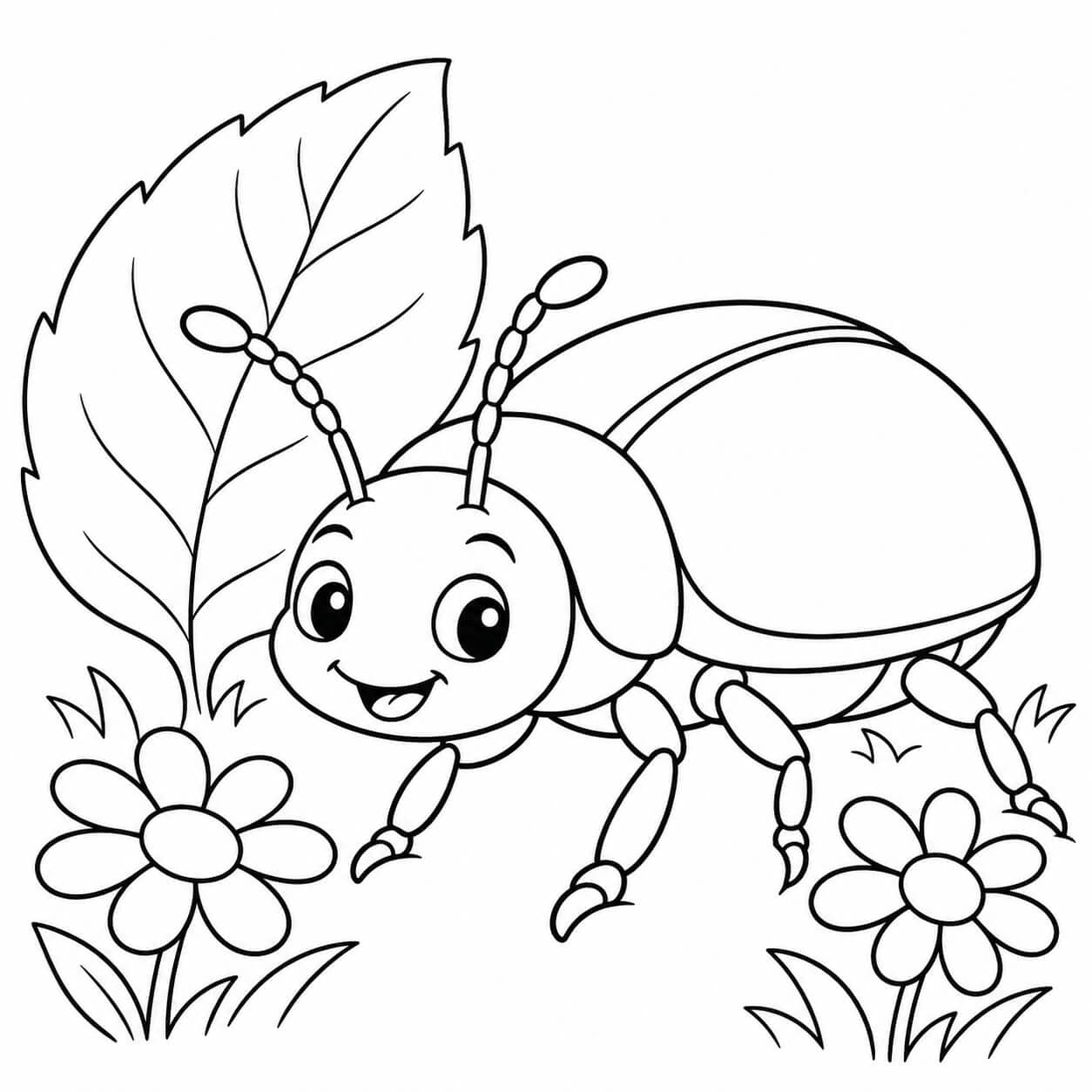 Besouro para colorir