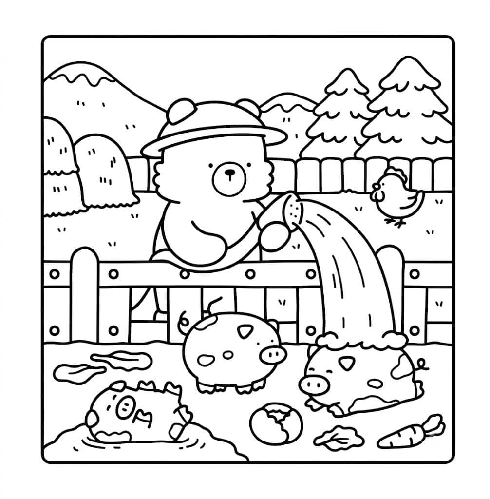 Bobbie Goods regando para colorir