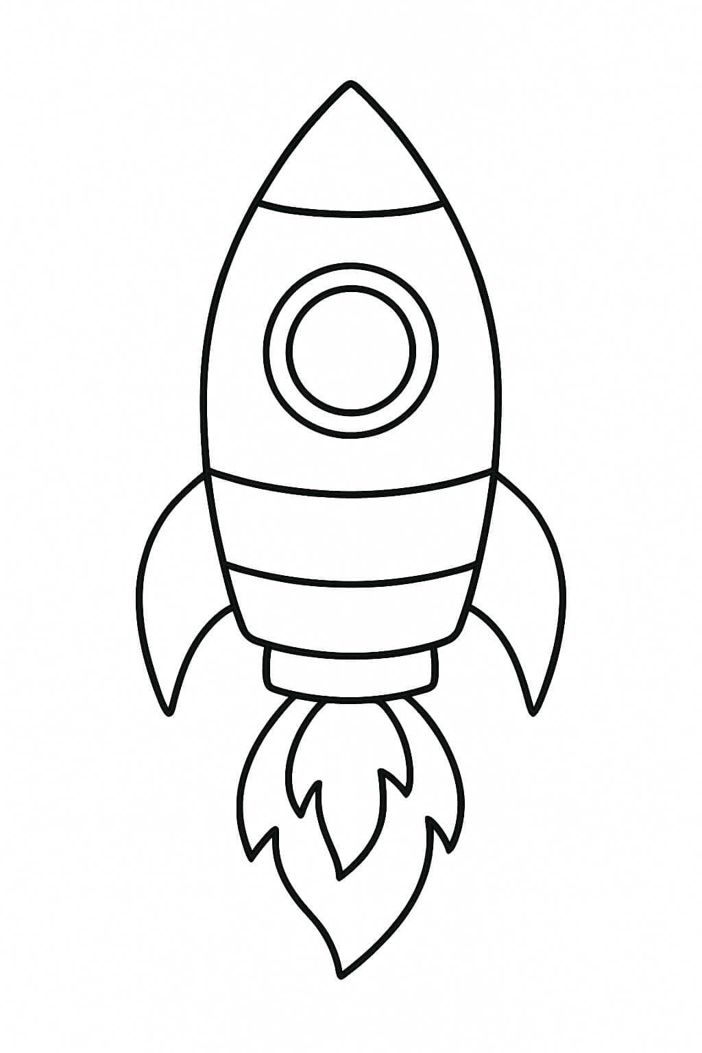 Foguete de brinquedo para colorir