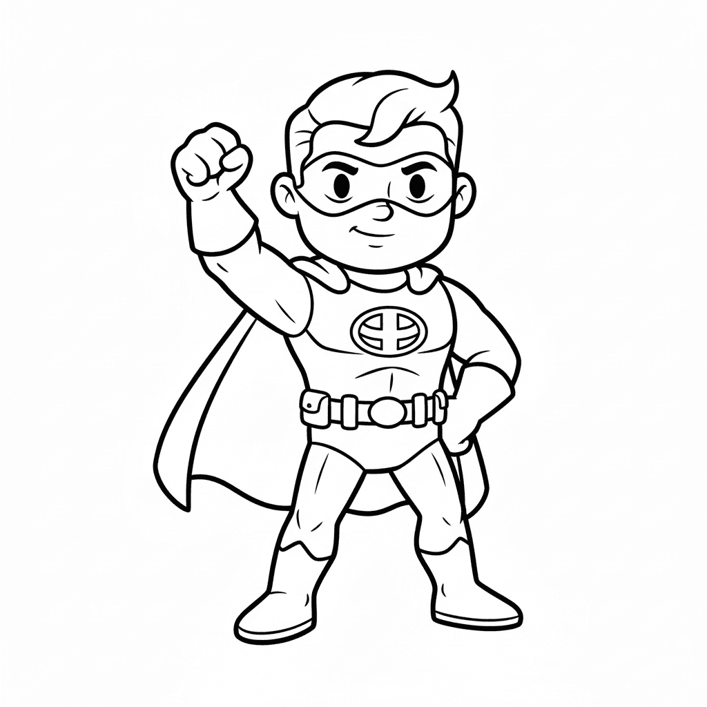 Super-herói de brinquedo para colorir