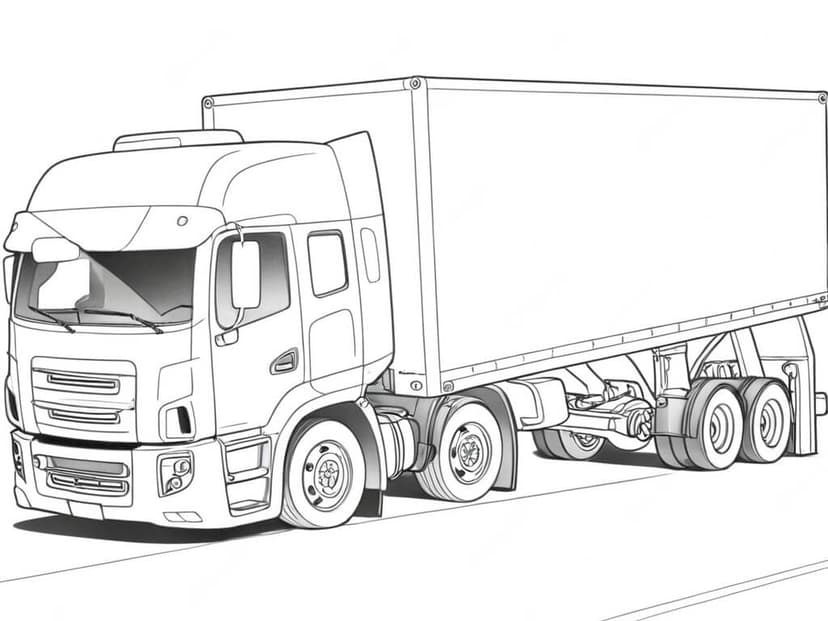 23 Desenhos de Caminhão para colorir