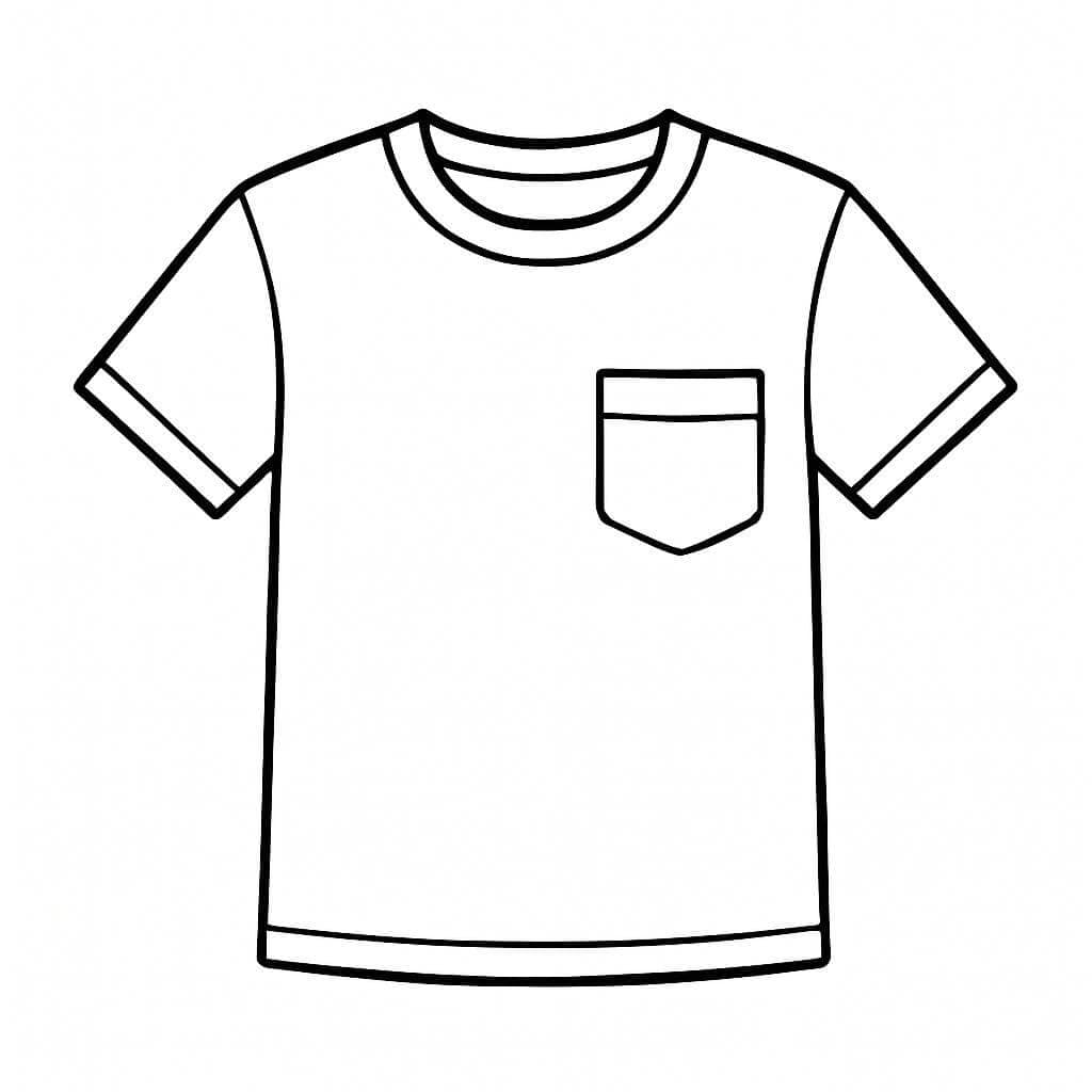 Camiseta com bolso para colorir