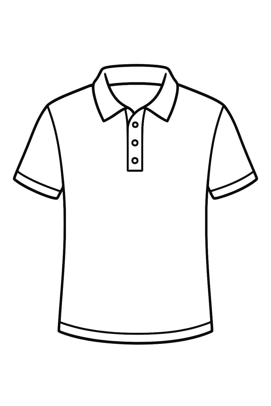 Camiseta polo para colorir