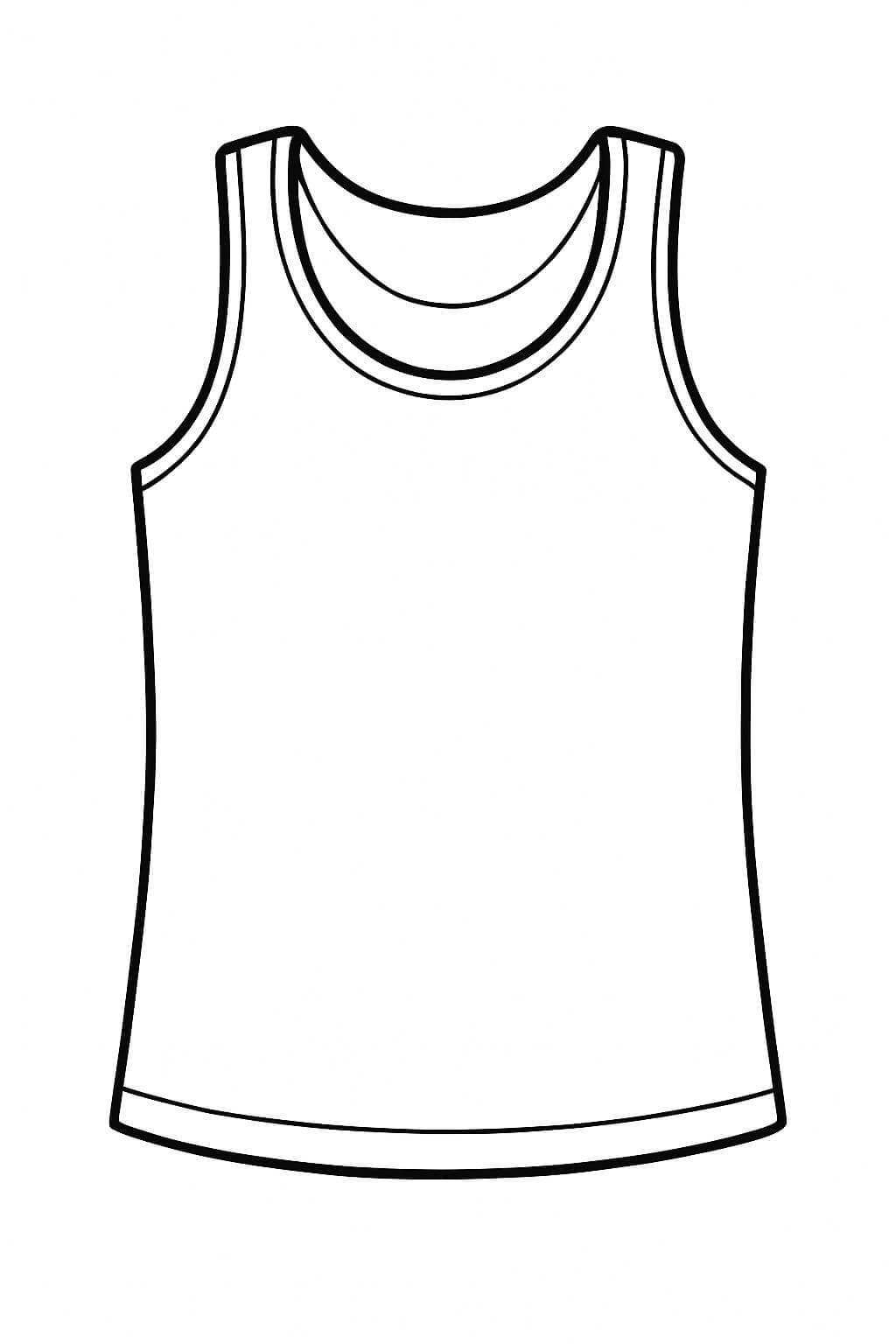 Camiseta regata para colorir