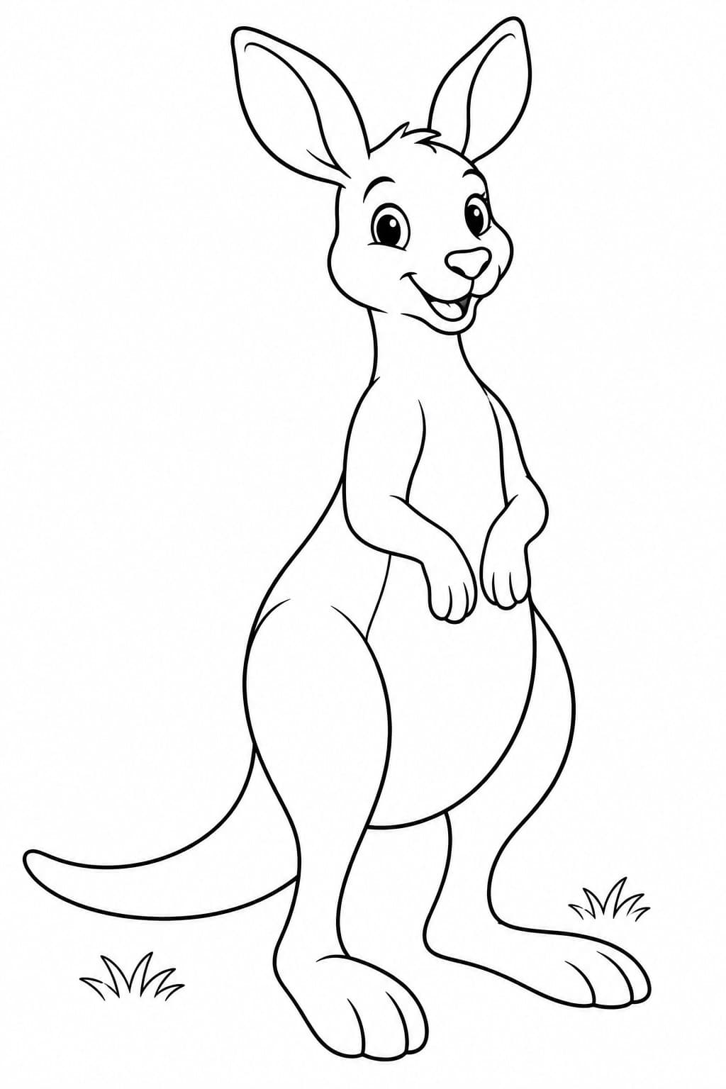Canguru para colorir