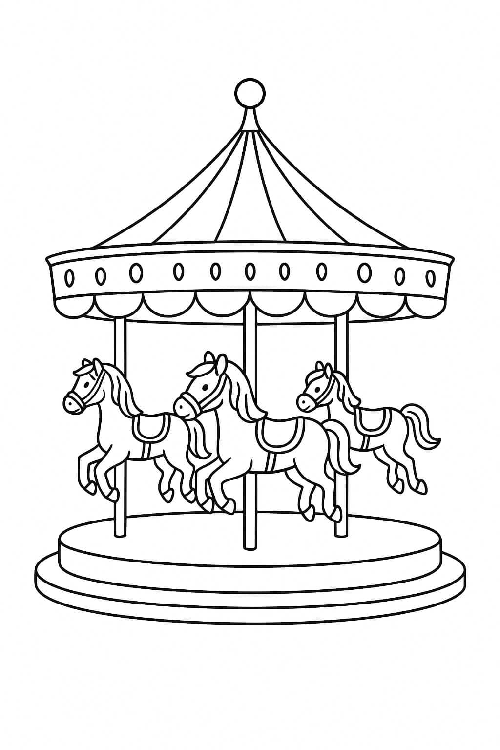 11 Desenhos de Carrossel para colorir e imprimir