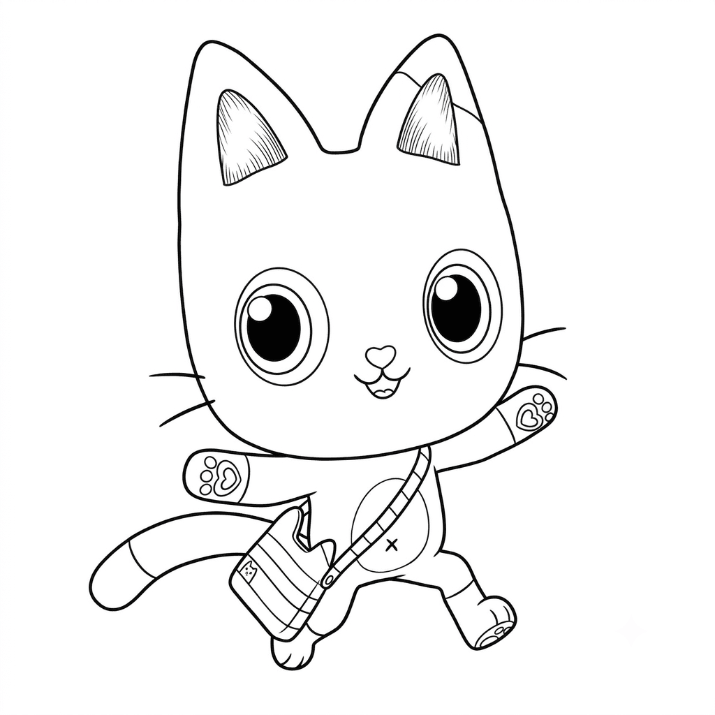 Pandy Gato para colorir