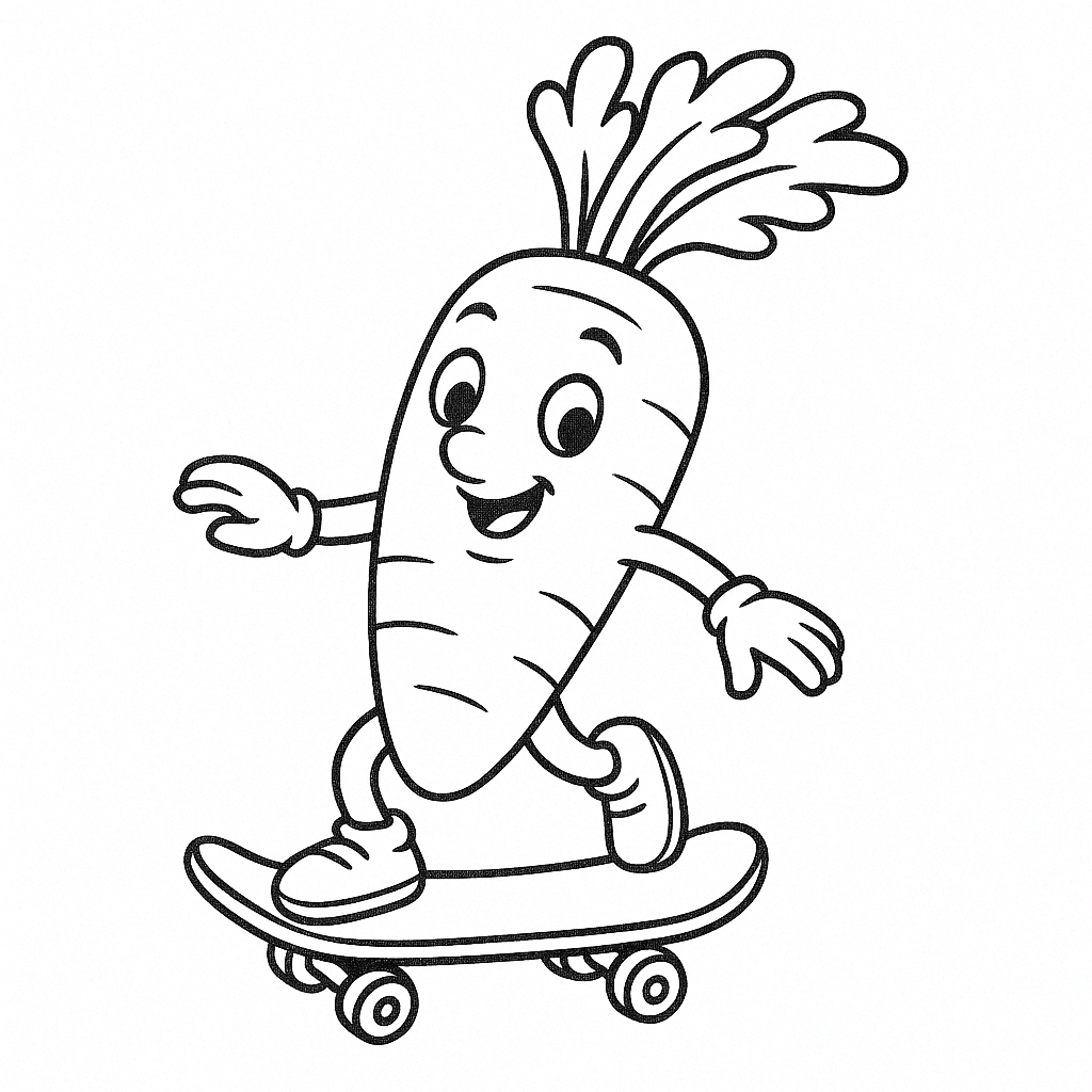 15 Desenhos de Cenoura para colorir