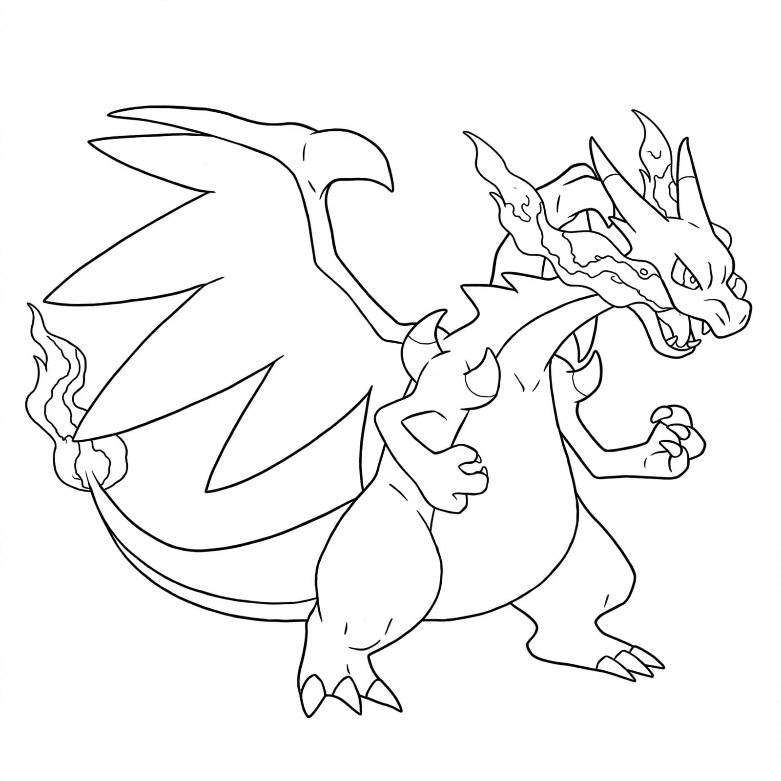 Mega Charizard X para colorir