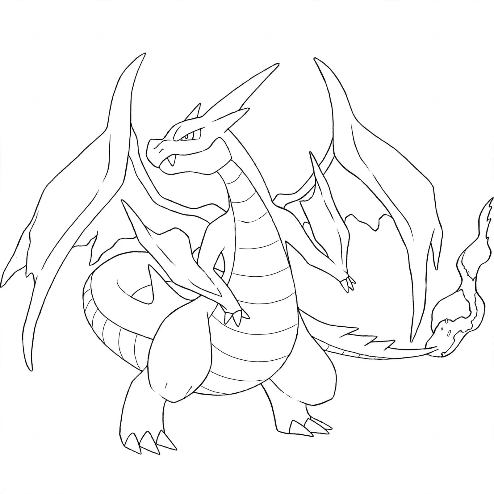 Mega Charizard Y para colorir