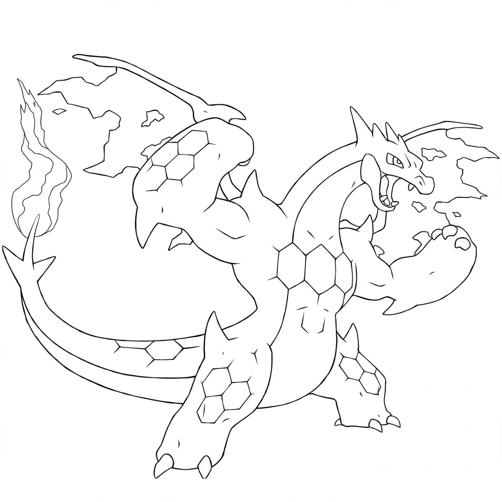 Mega Charizard Z para colorir