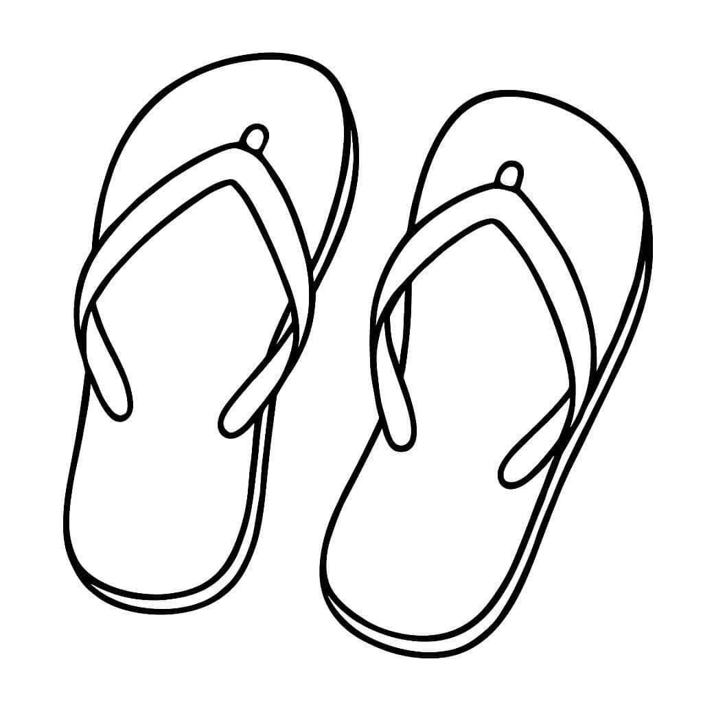 Chinelo para colorir