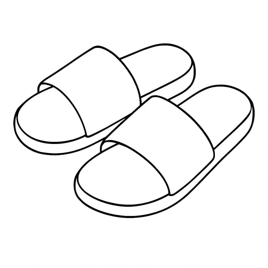 Chinelo slide para colorir