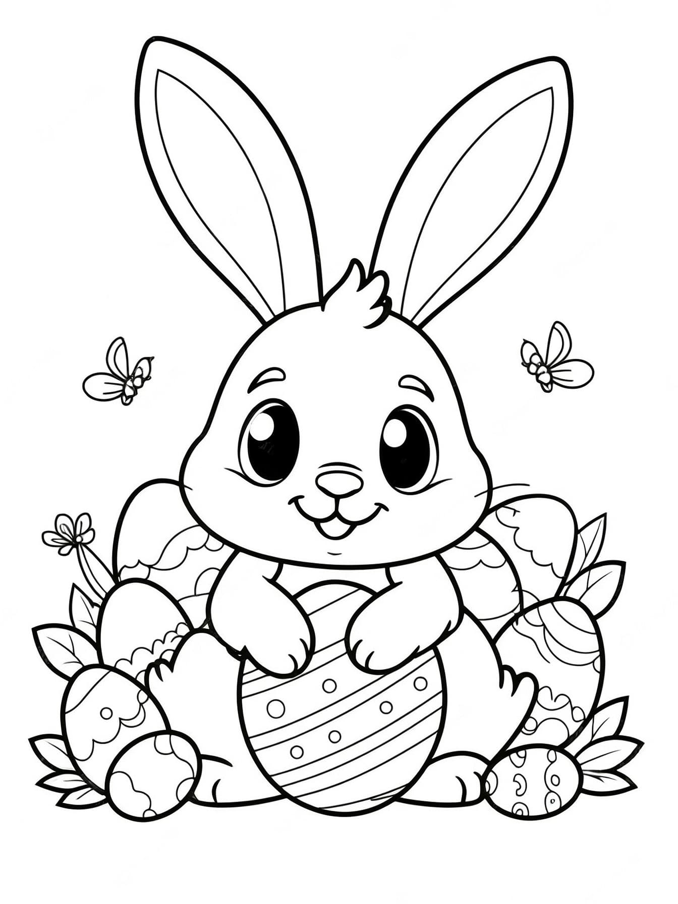 Coelhinho da Páscoa para colorir
