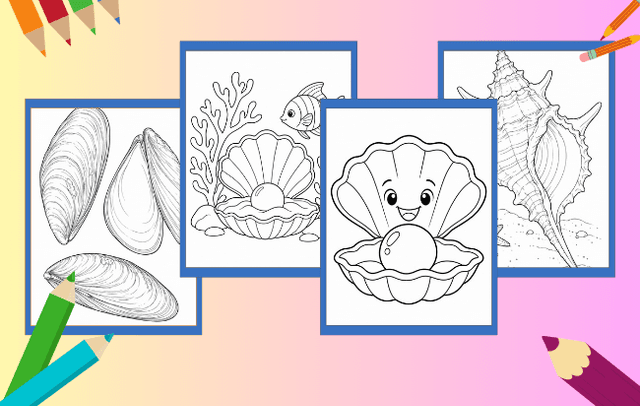 Concha para colorir