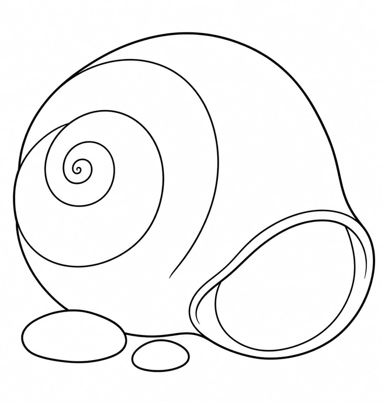 Concha em espiral para colorir