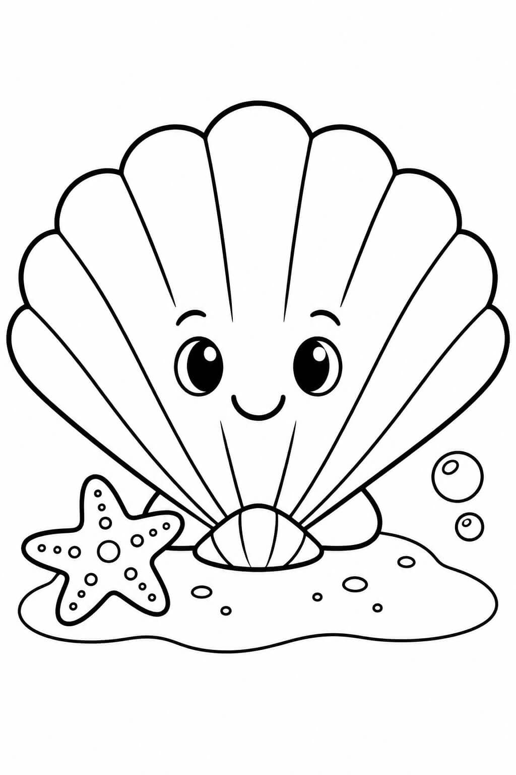 Concha para colorir