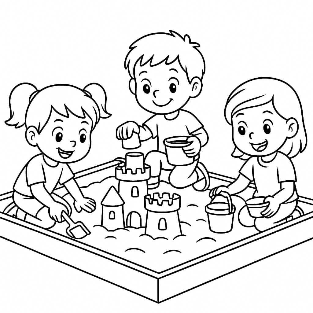 19 Desenhos de Crianças brincando para colorir e imprimir