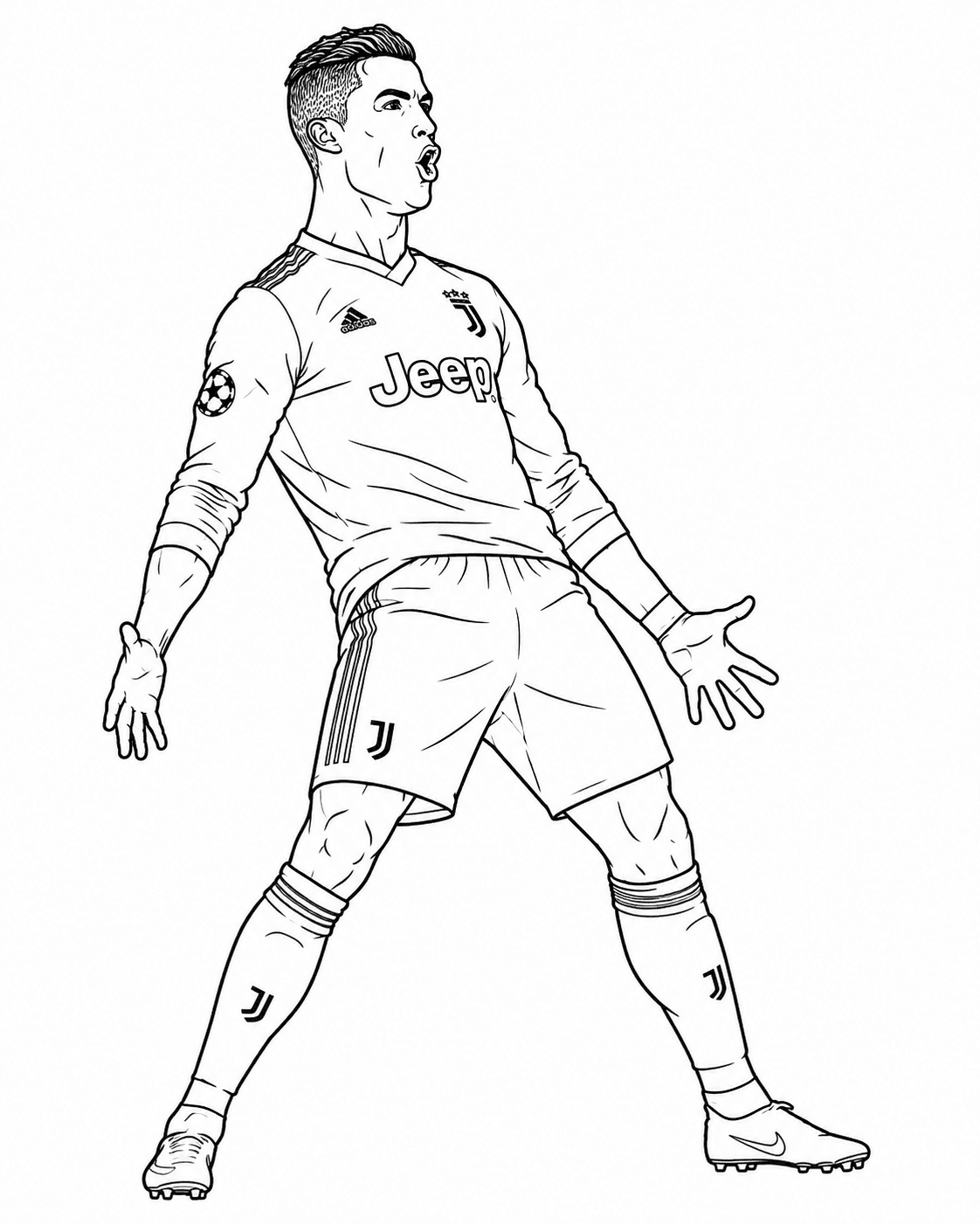 Cristiano Ronaldo para colorir