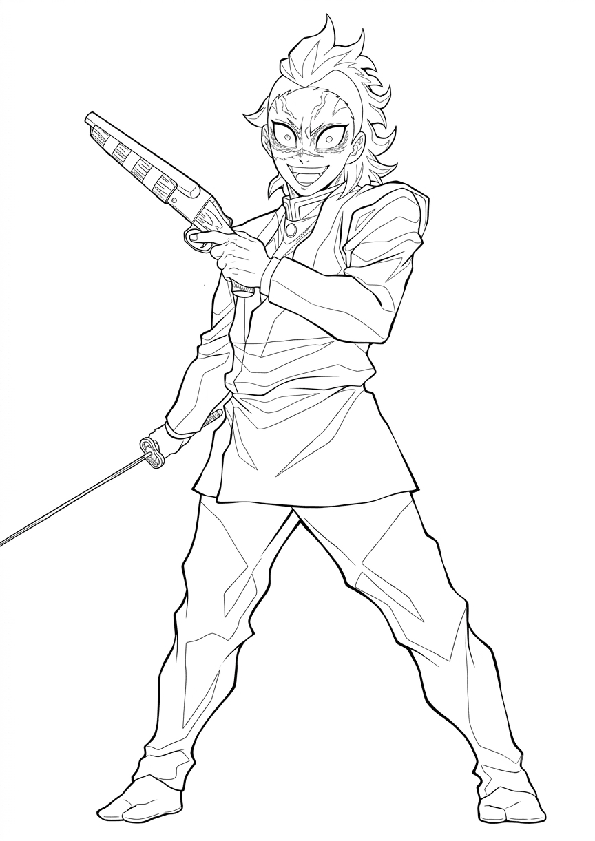 Genya Shinazugawa para colorir