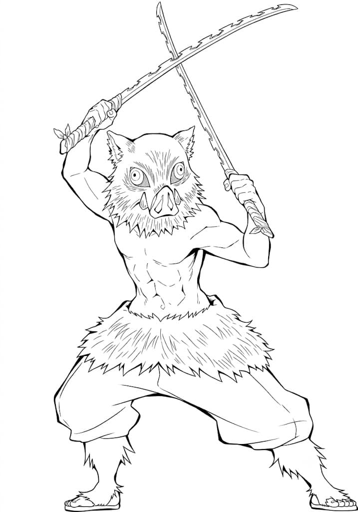 Inosuke Hashibira para colorir