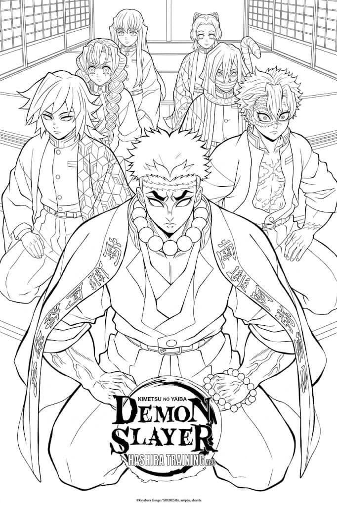 Kimetsu no Yaiba para colorir